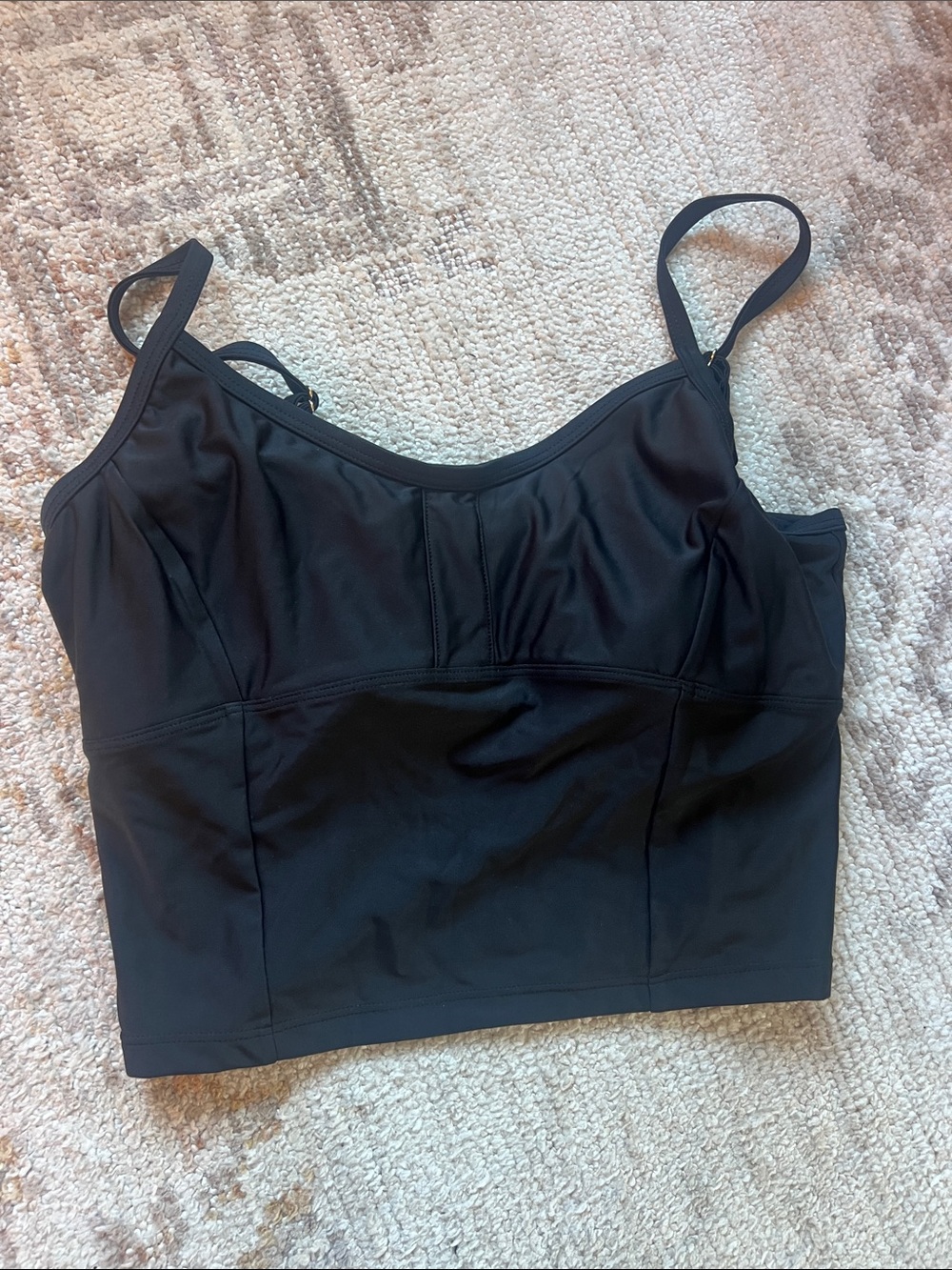 Lime Ricki Black Longline Swim Bralette Top